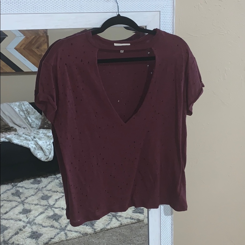 Gilded Intent distressed choker tee
